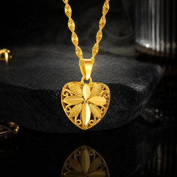 Gold Heart Necklace for Women