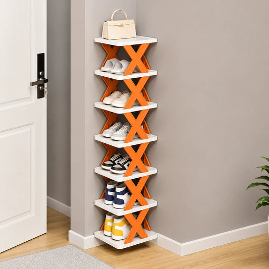 X-Shaped Shoe Rack